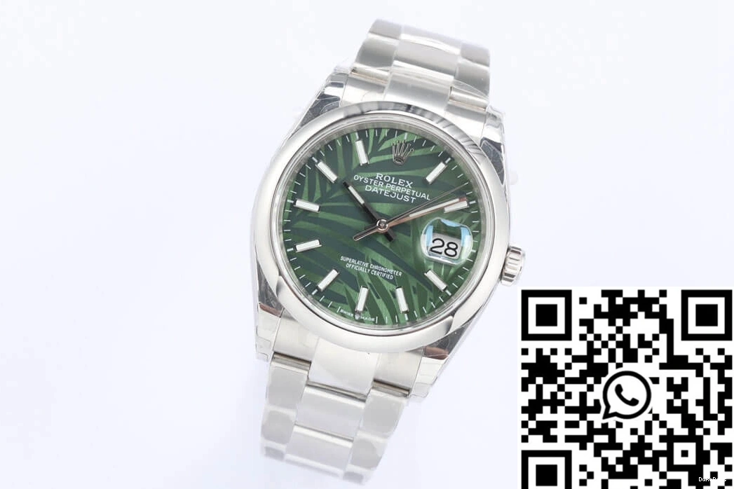 Datejust Leaf Olive Pattern M126200-0020 Palm Factory Rolex Green EW Dial 1118